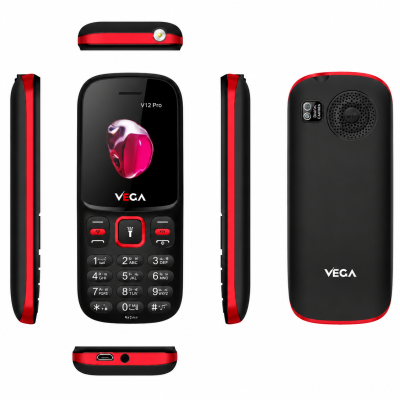 Vega  V12 Pro Feature Button Mobile Phone 1800MAH Battery Strong Network Stylish Update Model